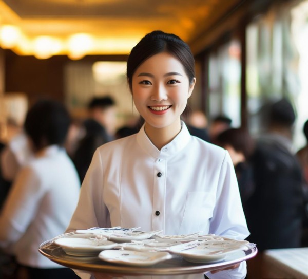 长沙酒店餐饮服务员，服务热情与责任担当